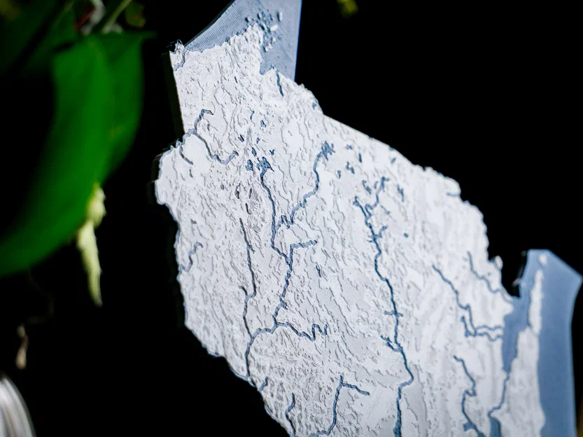 Bản đồ địa hình nổi Wisconsin, USA (WI) kèm sông ngòi - Image 3