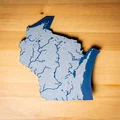 Bản đồ địa hình nổi Wisconsin, USA (WI) kèm sông ngòi - Thumbnail 6