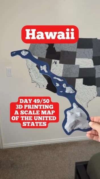 Bản đồ địa hình Hawaii, USA (HI) – Cụm đảo Đông Nam, tô nổi đường bờ biển - Image 1