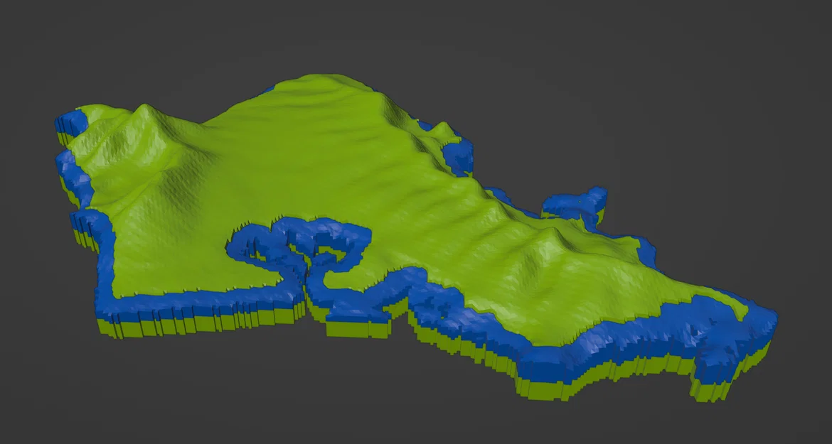 Bản đồ địa hình Hawaii, USA (HI) – Cụm đảo Đông Nam, tô nổi đường bờ biển - Image 3