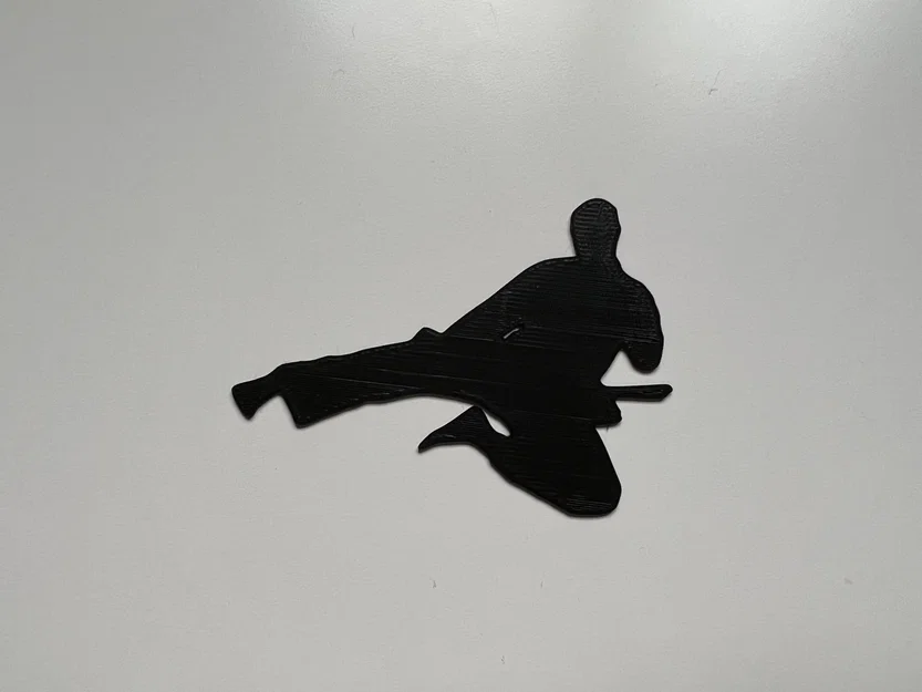Mẫu in 3D trang trí tường hình võ sĩ Karate cực đẹp - Image 1