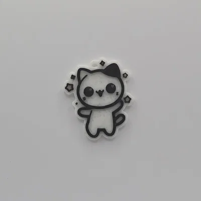 Móc khóa mèo con dễ thương (Cute Cat Keychain) in 3D đơn giản