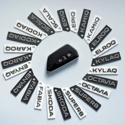 Bộ sưu tập móc khóa in 3D các dòng xe Škoda độc đáo