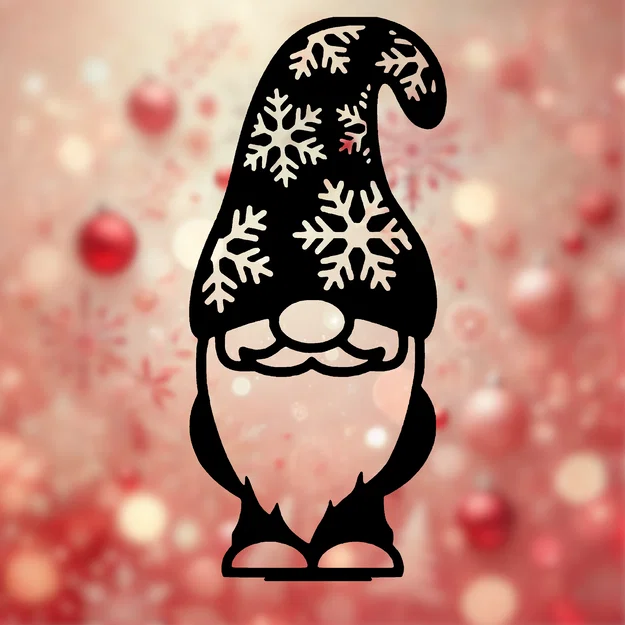 Tượng Gnome Ông Già Noel – Tranh Treo Tường Giáng Sinh - Image 1