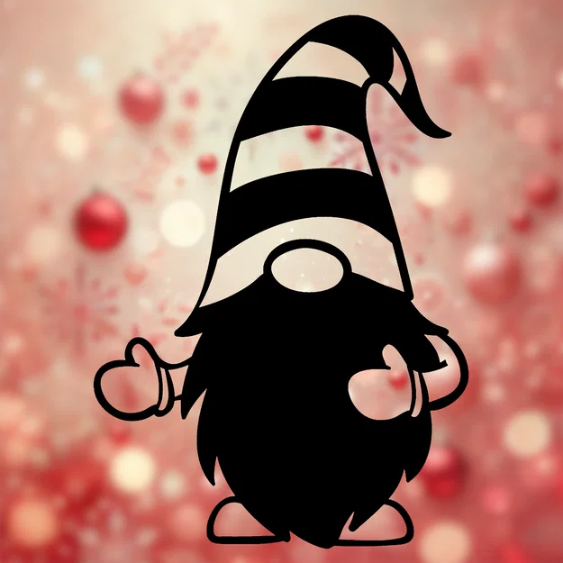 Tượng Gnome Ông Già Noel – Tranh Treo Tường Giáng Sinh - Image 1