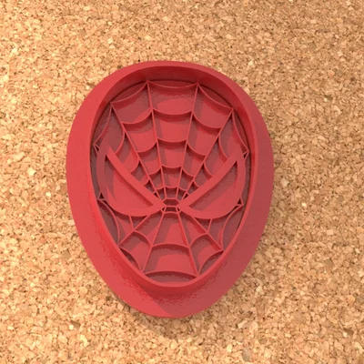 Khuôn cắt bánh quy hình Spiderman có tay cầm in 3D tiện lợi