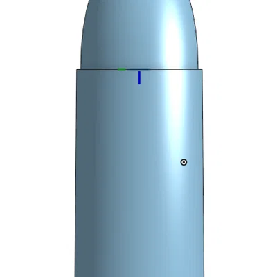 Mô hình 9x19mm Parabellum Cartridge (bullet & casing tách file)