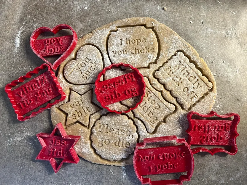 Khuôn cắt bánh quy “cà khịa” (6 loại) - Image 2