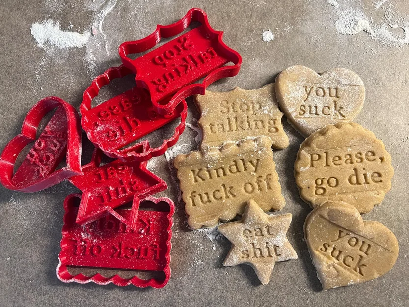 Khuôn cắt bánh quy “cà khịa” (6 loại) - Image 4