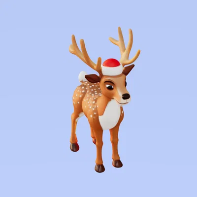 Mô hình chú tuần lộc Giáng sinh 3D nhỏ xinh trang trí Noel