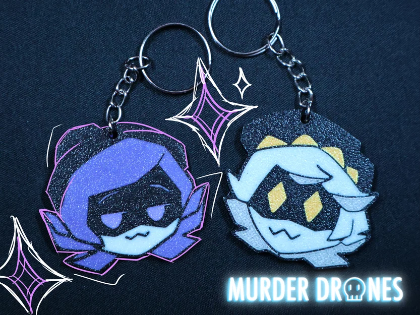 Móc khóa Uzi Murder Drones – Glitch Pin - Image 1