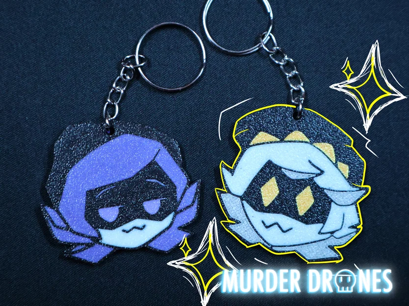 Móc khóa N Murder Drones Glitch pin (in nhiều màu) - Image 1