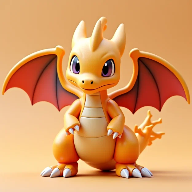 Mô hình rồng con (Drache) 3D đáng yêu để bàn trang trí - Image 1