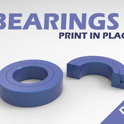 Bạc đạn in 3D (Print-in-Place) chuẩn DIN 625 tiện dụng