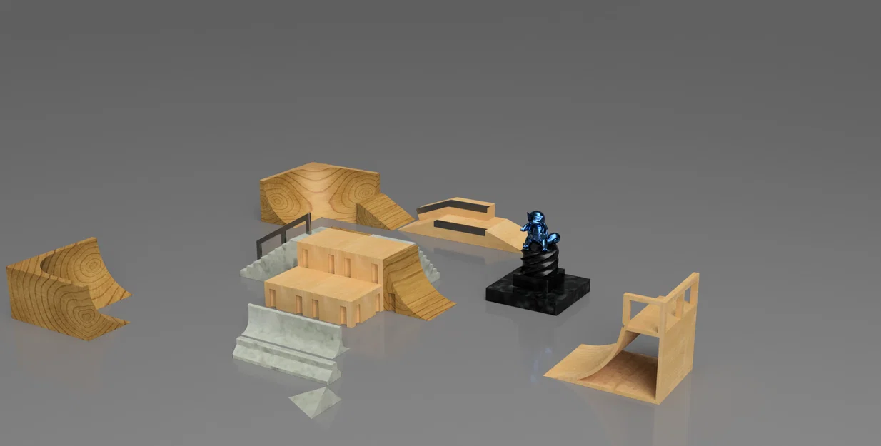 TinySkatepark – skatepark fingerboard dạng mô-đun để in 3D - Image 13
