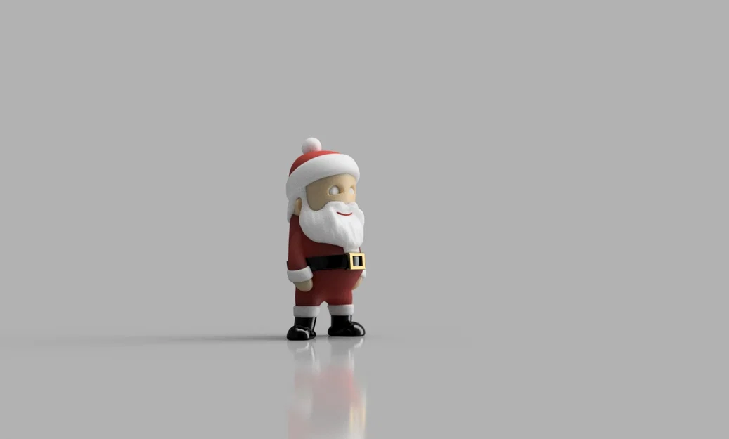 Mô hình ông già Noel Mini (Mini Santa Clause) dễ thương để in 3D - Image 1
