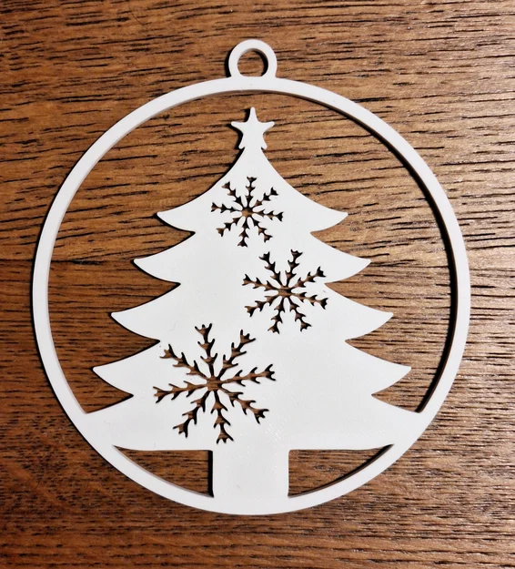 Đồ trang trí cây thông Noel in 3D với họa tiết bông tuyết tinh xảo - Image 1