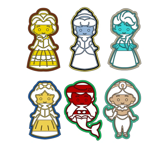 Bộ 6 Khuôn Cắt Bánh Quy Hình Công Chúa Disney Cho Bé Yêu - Image 1