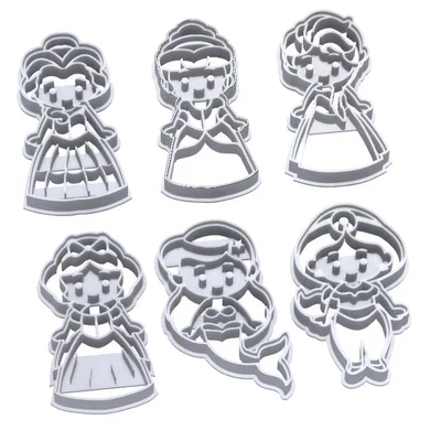 Bộ 6 Khuôn Cắt Bánh Quy Hình Công Chúa Disney Cho Bé Yêu