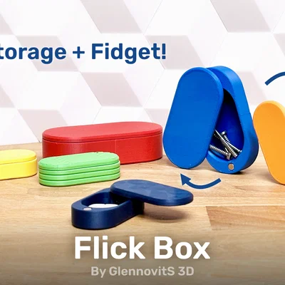 Flick Box – Hộp đựng đồ kiêm fidget mang theo, nắp trượt xoay nam châm EDC