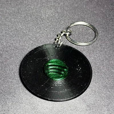 Móc khóa thẻ NFC hình đĩa than Vinyl