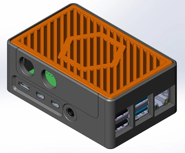 Vỏ modular cho Raspberry Pi 4 + HiFi HAT (Audiophonics/HifiBerry) hoặc 1-wire - Image 4