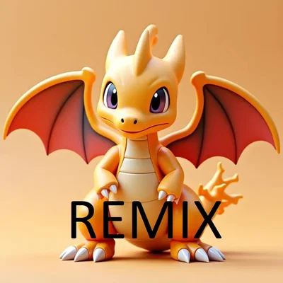 Mô hình rồng con Chibi Drache Remix đáng yêu cho in 3D