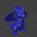 Mô hình rồng con Chibi Drache Remix đáng yêu cho in 3D - Thumbnail 3