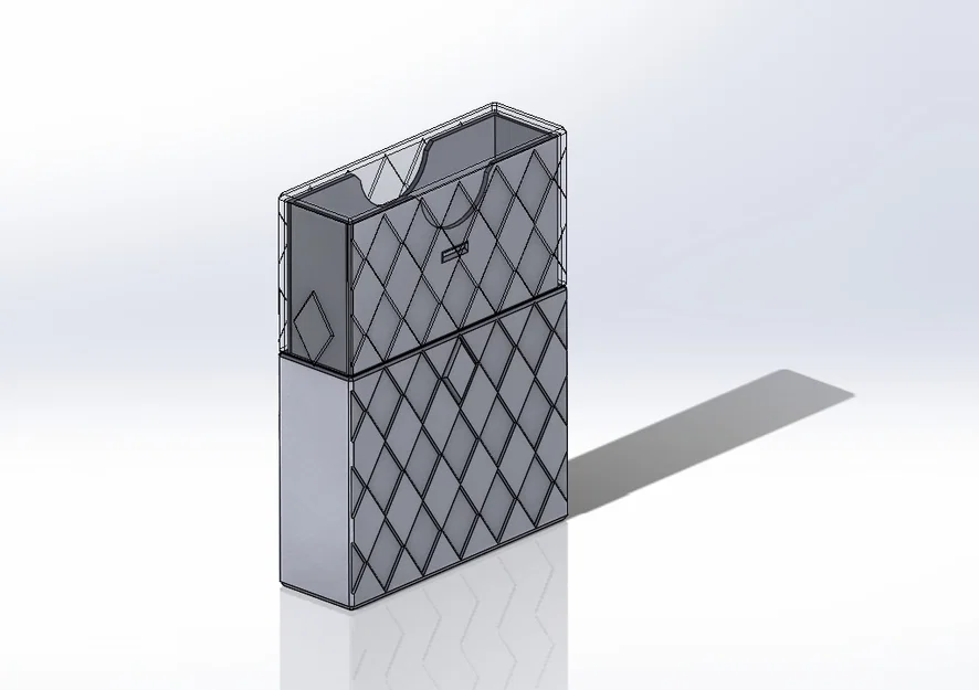 #0099 Hộp cứng khóa chốt cho bài Poker (hoa văn kim cương) - Image 5