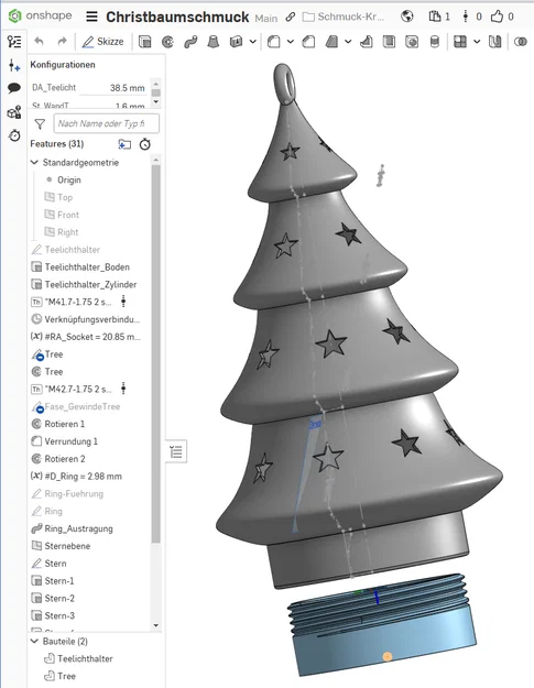 Cây thông Noel kèm LED Tealight (Weihnachtsbaum mit LED Teelicht) - Image 5