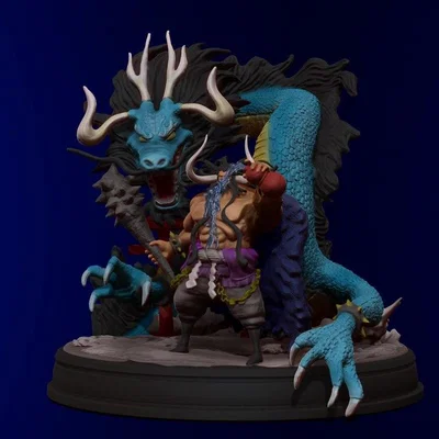 Mô hình 3D Kaido One Piece cực đẹp cho fan sưu tầm