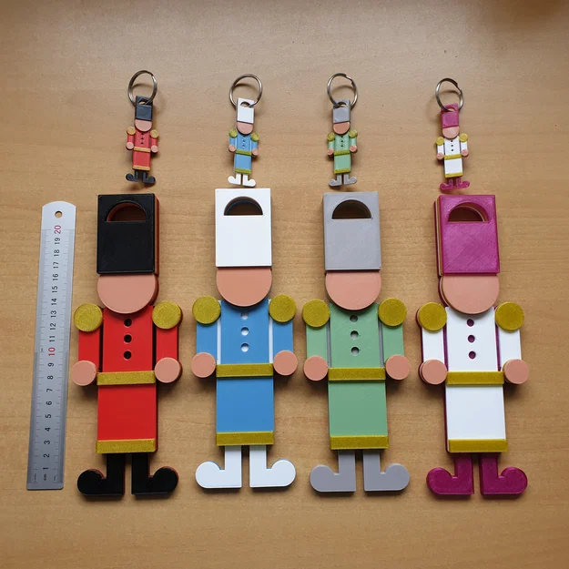 Nutcracker Christmas (Single extruder & MMU) – Lính chì Noel in nhiều màu - Image 1