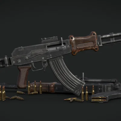 Fallout 3 (AK47) - Tách rất cơ bản từng part thành STL riêng