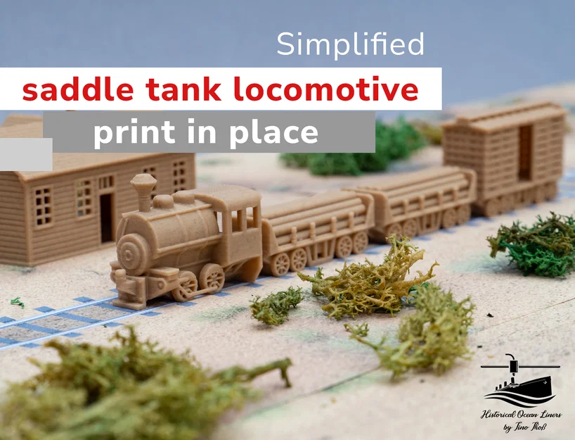 Đầu máy Saddle Tank tối giản (print in place) - Image 1