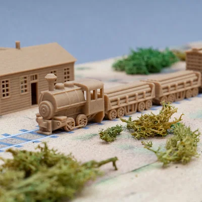 Đầu máy Saddle Tank tối giản (print in place)
