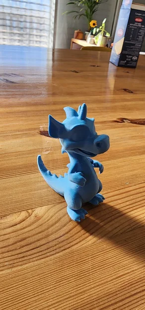 Mô hình chú rồng nhỏ đáng yêu (Cute Dragon) trang trí - File STL 3D - Image 1