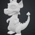 Mô hình chú rồng nhỏ đáng yêu (Cute Dragon) trang trí - File STL 3D - Thumbnail 2