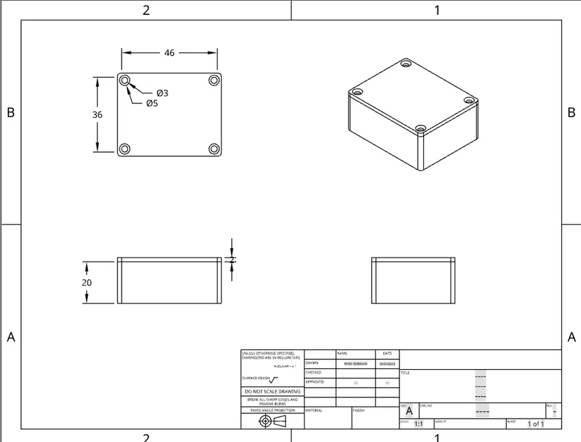 Hộp đựng linh kiện điện tử nhỏ gọn có nắp đậy (3D Print Model) - Image 2