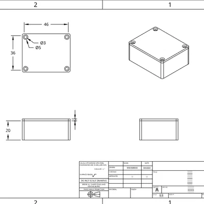 Hộp đựng linh kiện điện tử nhỏ gọn có nắp đậy (3D Print Model)