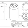 Mô hình lon nước ngọt (Soda can) kích thước thật file in 3D - Thumbnail 2