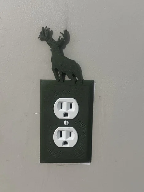Mặt che ổ cắm điện hình chú hươu trang trí độc đáo - Image 2