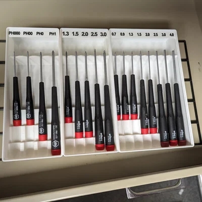 Khay Gridfinity đựng tua vít Wiha Precision (dễ lấy, grab & go)