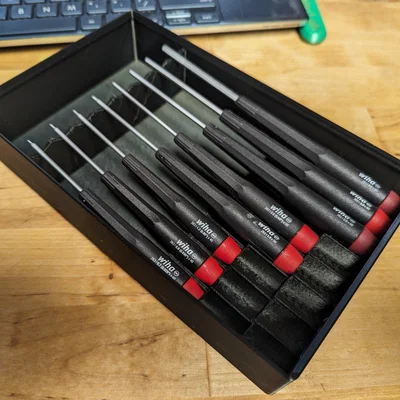 Khay Gridfinity đựng tua vít Wiha Precision (dễ lấy, grab & go)