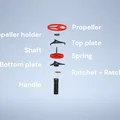 Bệ phóng cánh quạt dùng lò xo (Spring powered propeller launcher) - Thumbnail 2