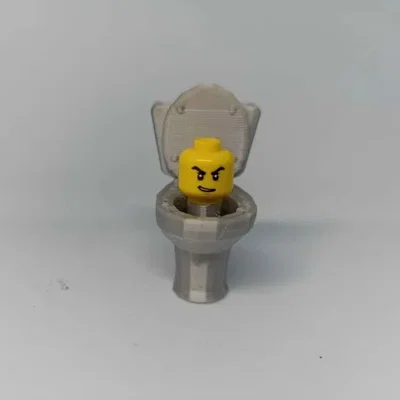 Mô hình 3D Skibidi Toilet kết hợp đầu Lego độc đáo