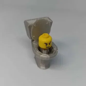 Mô hình 3D Skibidi Toilet kết hợp đầu Lego độc đáo