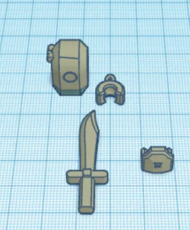 Bộ phụ kiện vũ khí và giáp vai nâng cấp cho mô hình Dummy 13 - Image 1