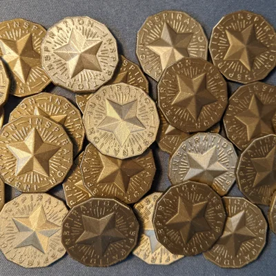 Tokens of Inspiration (DnD 5e) - In dọc, nhỏ hơn, 2 mặt
