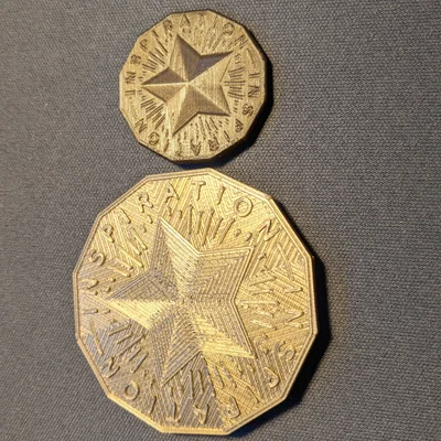 Tokens of Inspiration (DnD 5e) - In dọc, nhỏ hơn, 2 mặt