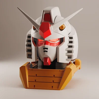 Mô hình đầu robot Gundam RX-78-2 in 3D chi tiết